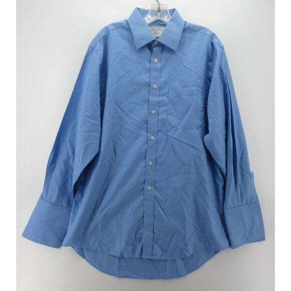 Charles Tyrwhitt Shirt 16 Button Down Non Iron Preppy French Cuffs - Picture 1 of 10